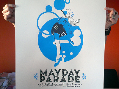 Mayday Parade Screenprint Final french paper gigposter illustration music poster screenprint vector