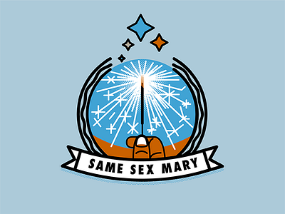 Same Sex Mary Sigil design icon illustration sigil vector