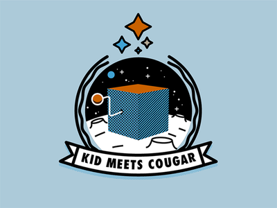 Kid Meets Cougar Sigil design icon illustration sigil vector