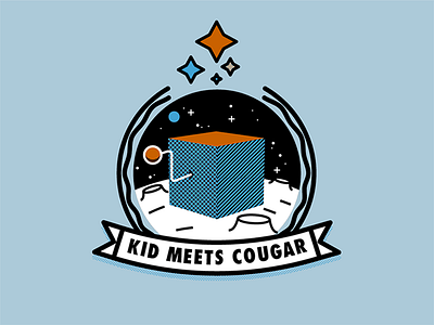 Kid Meets Cougar Sigil design icon illustration sigil vector