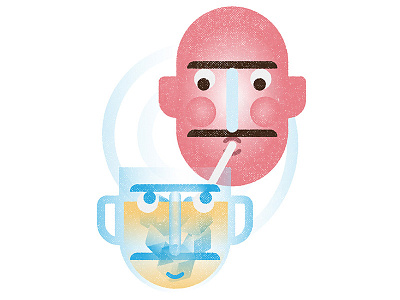 Head shaped drink alcohol illustration self spot vector