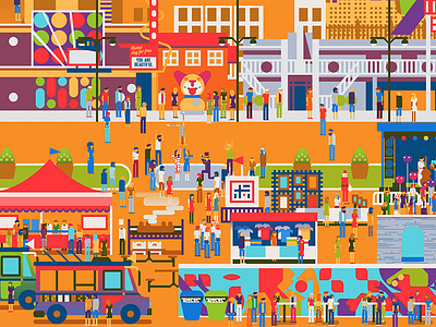 Festival Scene Day by Hernan Valencia on Dribbble