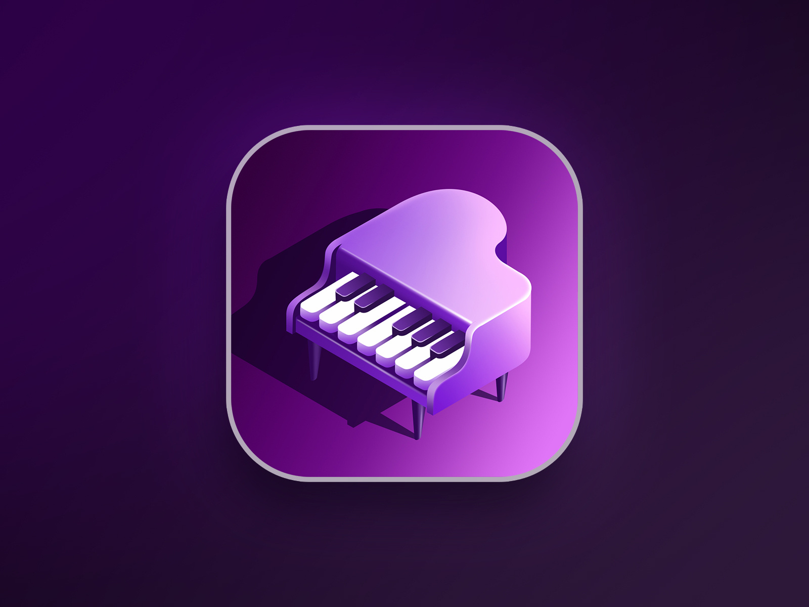 Piano app icon by Artsem for Gismart on Dribbble