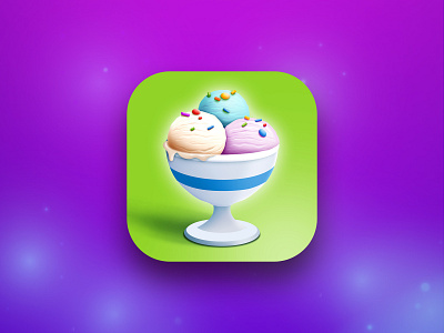 Ice Creamz Roll app appstore aso game games green logo ice icecream icon iconapp illustration ios purple purple logo stores