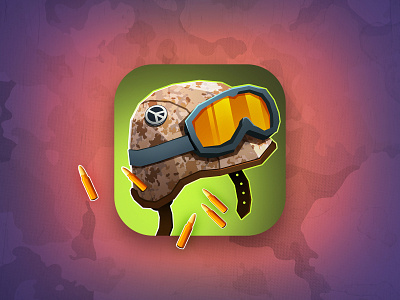 Marines icon app app store appstore art aso bullet design game helmet icon illustration marine pacific soldier stopwar war