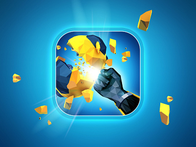 Cleon icon app appstore art aso bullet design fist game icon illustration logo rome stone