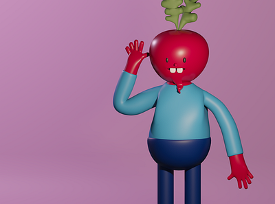 Beet-man 3d illustration beet blender design fruit graphic design illustration ui vegetables