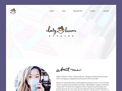 Cheery Human Studios Website Redesign - Landing Page illustration illustrator landing landingpage sketchapp webdesign website wordpress