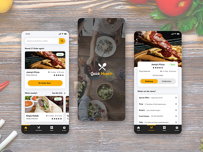 Quick Munch - Food Delivery App Concept by David Morgan on Dribbble