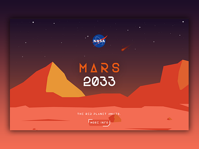 Mars 2033 landing page mock up