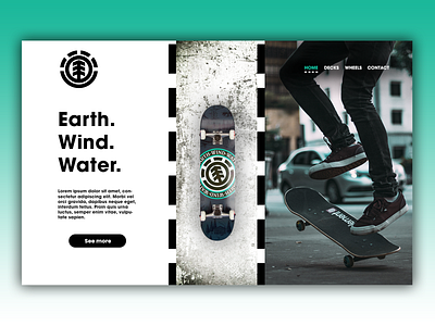 Skateboarding Mockup branding design hero image skateboard skateboarding ui ux web design