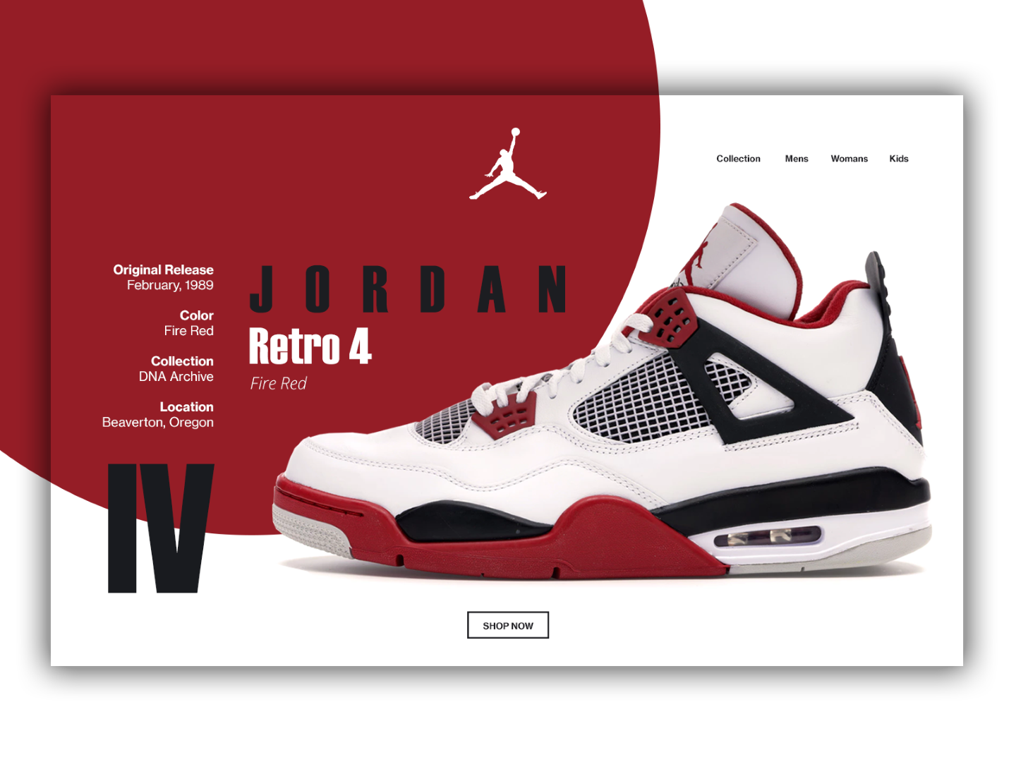 Air Jordan Web Mockup by David Morgan 