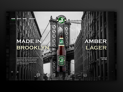 Brooklyn Lager Web Mockup