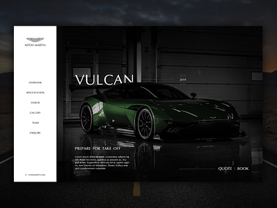 Aston Martin Vulcan - Web Mock up