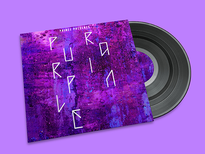 Purple Rain Handmade graphic design mixed media painted prince print design purple rain record records