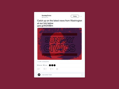 Social Media Branding - Sunday Civics branding graphic design patriotic political political design social media