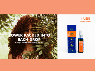 Nuele Hair Advertising Presentation beauty product brand design brand identity graphic design
