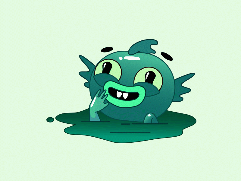 Cute water resident - Telegram Sticker - Smile animation dragon motion stickers telegram water