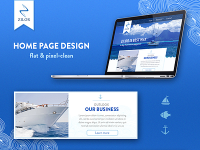 Website design for Zilor interface marine sea seafood webdesign website