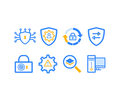 Security icon set flat icon icons illustration interface line icon security ui design vector web design