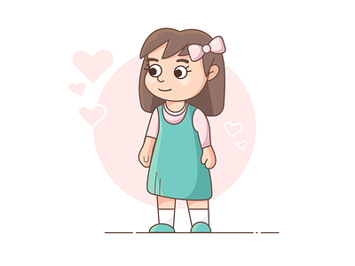 Girl character girl girl character icon illustration kid vector