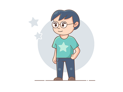 Boy boy boy character flat icon illustration kid vector