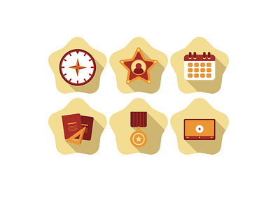 Flat icon set clock design flat flat ui icon icons ui ui design vector