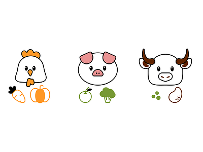 Meat dishes icons