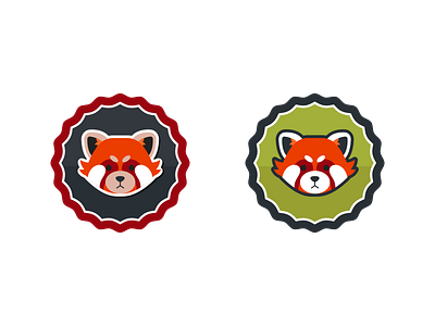 Red panda flat icon icons illustration interface vector