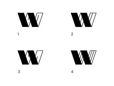 Letter W Logo Mark design graphic design iterations logo logo mark options