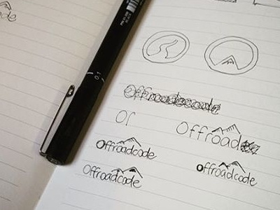 Trying out some logo tweaks logo mark sketching