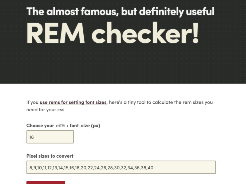 The almost famous REM checker by James Young on Dribbble