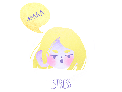 Stress art digital doodle illustration procreate