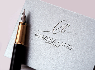 Signature logo for camera land Photography design flat hand drawn hand lettering handlettering minimal photography branding photography logo signature logo typography