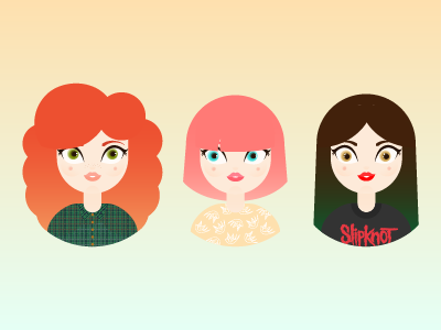 Girls girls illustrator vector