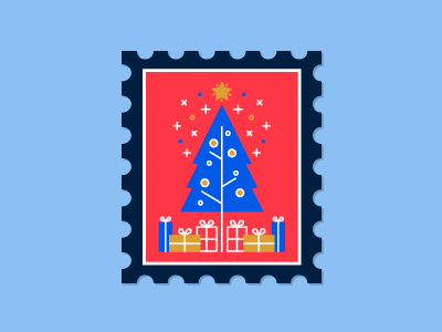 Christmas Stamp christmas flat icon stamp vector