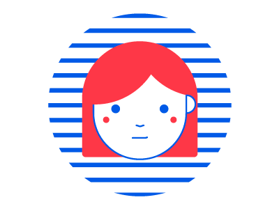 myself {& my resting bitch face} flat icon vector