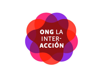 NGO the interaction (la interacción) brand flat logo vector