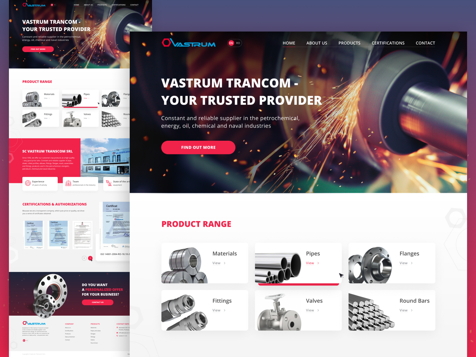 Metallurgical Company Home Page By Yana Peihanovich On Dribbble