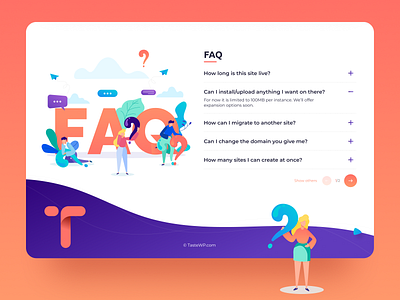 faq website ui design