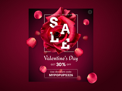 Valentine's Day Sale pop-up | banner 14 feb 14 february banner banner design discount pop up pop up pop up banner pop up design pop up ui popup poster rose sale valentine valentine day valentines valentines day valentinesday