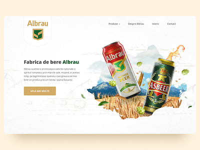 Romanian brewery Albrau | website home screen