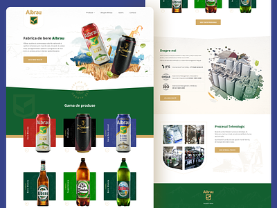 Romanian brewery Albrau | website home page beer beer bottle beer can brewery catalog craft beer craftbeer ecommerce fabric figma home page home screen homepage homepage design homepage ui hop romania ui website website design