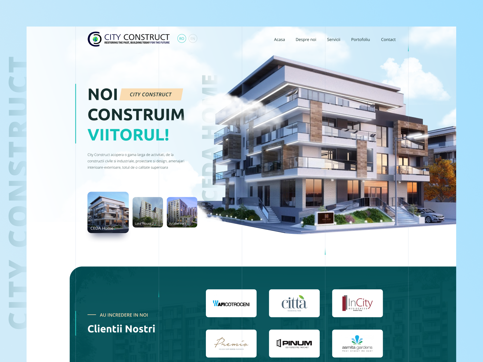 Real estate construction | website home screen by Yana Peihanovich on ...