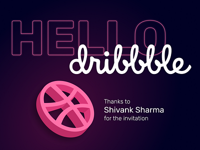 Hello dribbble! debut design first shot hello dribbble vector