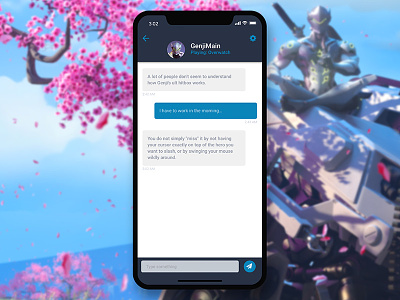 Direct Messaging - Daily UI #13 13 app blizzard challenge daily ui iphone x messaging overwatch ui ux