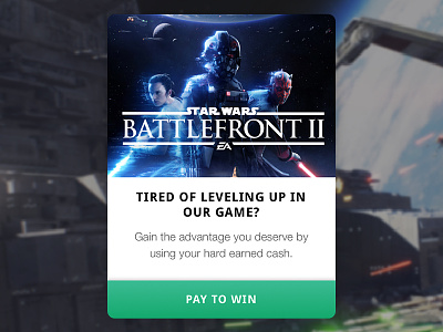 Pop-up/Overlay - Daily UI #16 16 battlefront challenge daily ui ea star wars ui ux web