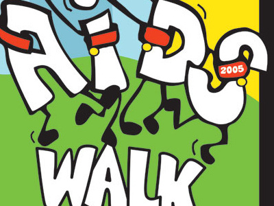 Aids Walk design illustration poster pro bono