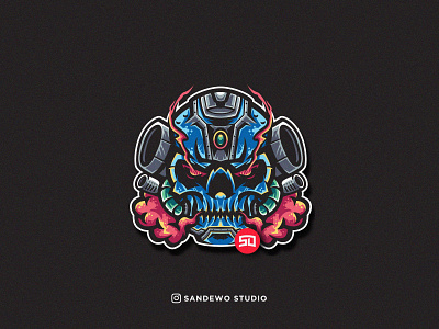 mascot logo robot weapon illustration adobeillustrator awesome awesome creative logos characterlogo esportlogo graphic design illustration logo logodesign logotype mascotlogo vector