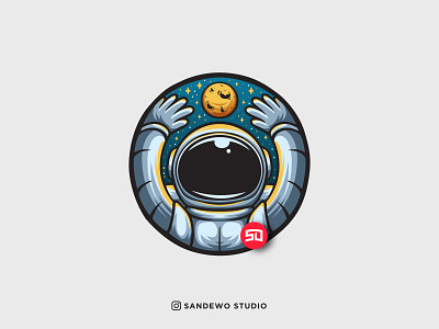 Cute Astronaut Logo Design astronautlogo awesome awesome creative logos branding cuteastronaut design icon illustration logo logodesign logotype vector